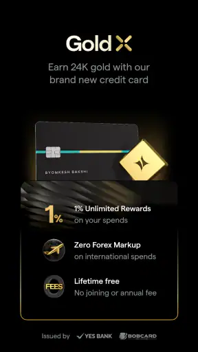 Uni: GoldX & UPI Credit Card screenshot