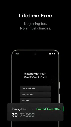Uni: GoldX & UPI Credit Card screenshot