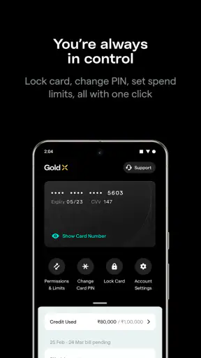 Uni: GoldX & UPI Credit Card screenshot