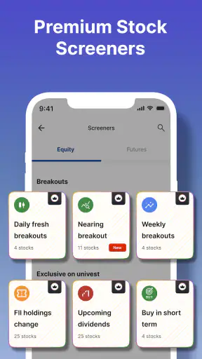 Univest: शेयर बाज़ार, F&O screenshot