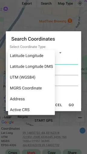 UTM जियो मैप screenshot