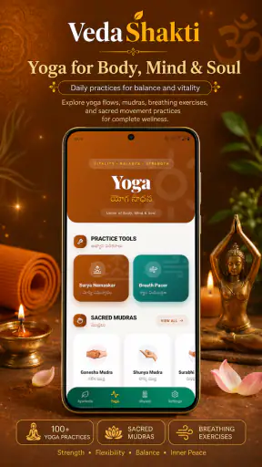 VedaShakti Daily Yoga Ayurveda screenshot