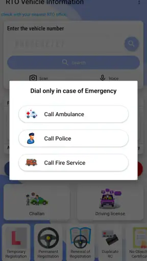 Vehicle Owner Information App screenshot