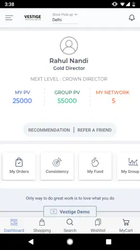Vestige Online Shopping App screenshot