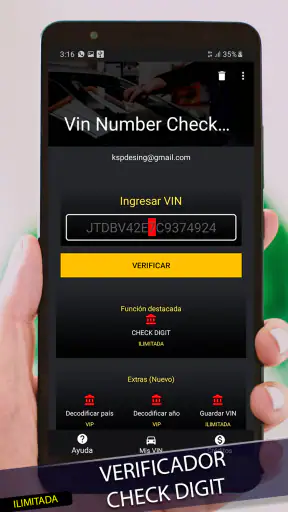 VIN Number Check - APU screenshot