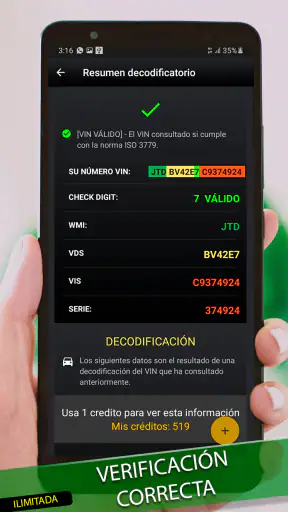 VIN Number Check - APU screenshot