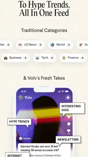 Volv - Curated 9-Second News screenshot