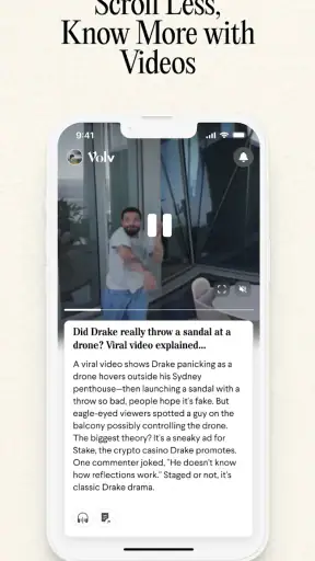 Volv - Curated 9-Second News screenshot