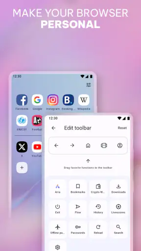 ओपेरा: VPN के साथ AI ब्राउज़र screenshot
