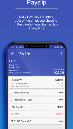 Wage Plus Payroll : Attendance screenshot