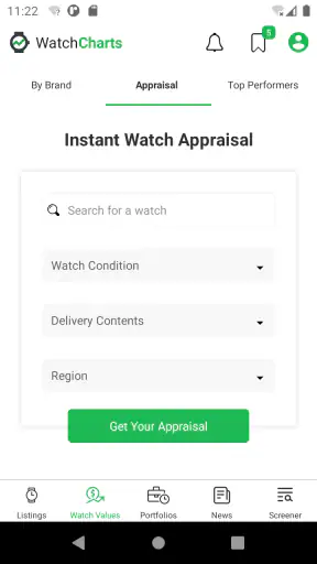 WatchCharts screenshot