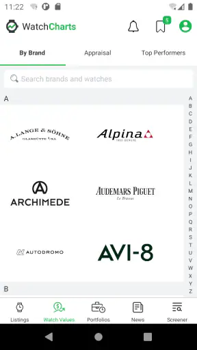 WatchCharts screenshot