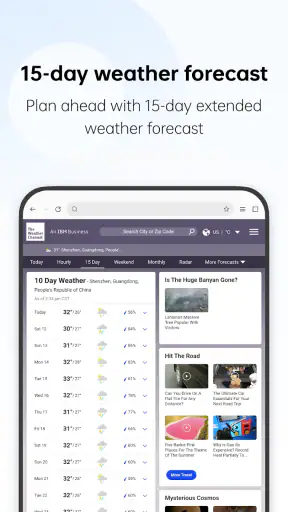 WeatherService screenshot
