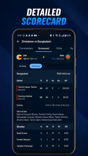 Wikto: Cricket Live Line Score screenshot