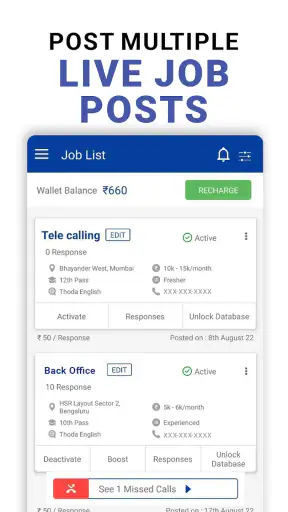 WorkIndia Recruiter App screenshot