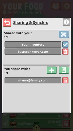 Your Food - No Waste Inventory screenshot