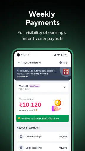 Zepto Delivery Partner App screenshot