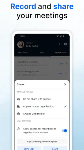 Zoho Meeting - Meet Virtually screenshot
