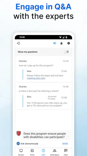 Zoho Meeting - Meet Virtually screenshot