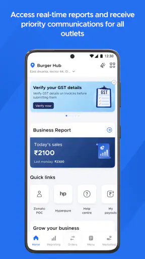 Zomato Restaurant Partner screenshot