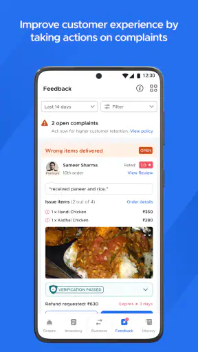 Zomato Restaurant Partner screenshot