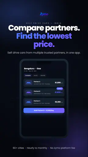 Zymo: Self Drive Car Rental screenshot