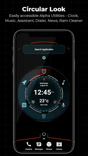 अल्फा हाइब्रिड लॉन्चर 4D थीम screenshot