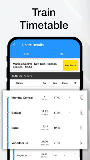 इंडियन रेल लाइव ट्रेन स्टेटस screenshot