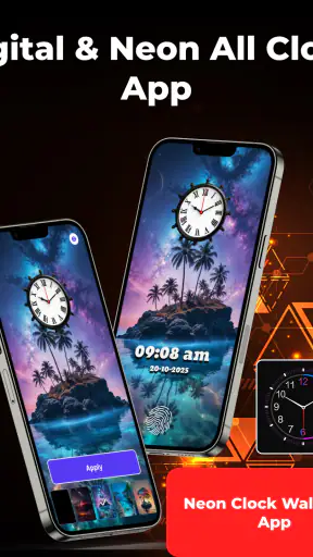 एनालॉग घड़ी लाइव वॉलपेपर screenshot