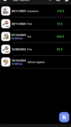 कार की सर्विस बुक screenshot