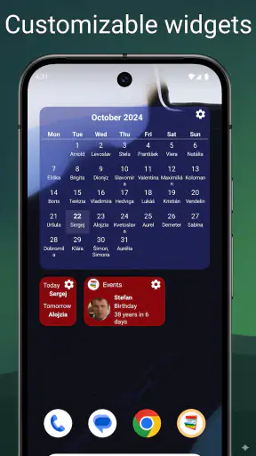 कैलेंडर और नाम दिवस screenshot