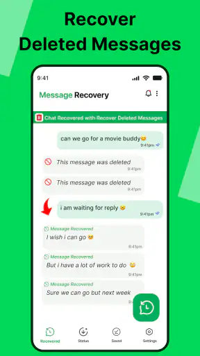 डिलीट मैसेज रिकवर करें: WAMR screenshot