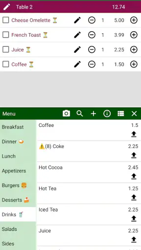 दीदान पीओएस: रेस्तरां, ऑर्डर screenshot