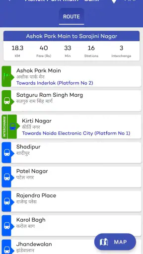 Metro Route & Map - Delhi screenshot