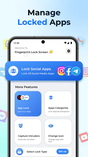 फ़िंगरप्रिंट लॉक स्क्रीन screenshot