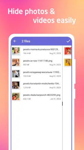फ़ोटो, वीडियो छिपाएं screenshot
