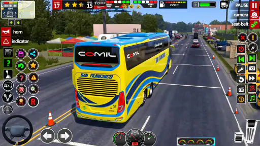 बस सिम्युलेटर बस ड्राइविंग गेम screenshot
