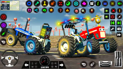 Indian Tractor Tochan Game 3d screenshot