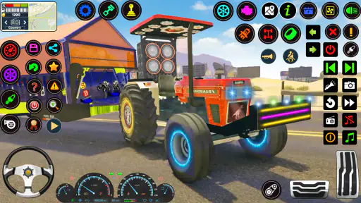 Indian Tractor Tochan Game 3d screenshot