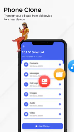 फ़ोन क्लोन डेटा ट्रांसफ़र screenshot