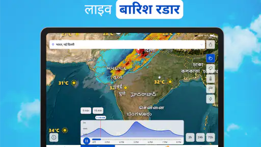मौसम और वर्षा रडार screenshot