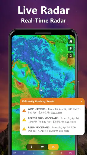 मौसम - लाइव रडार और विजेट screenshot