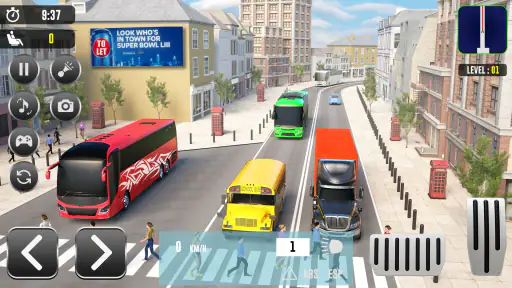 शहर बस 3D आधुनिक बस वाला गेम screenshot