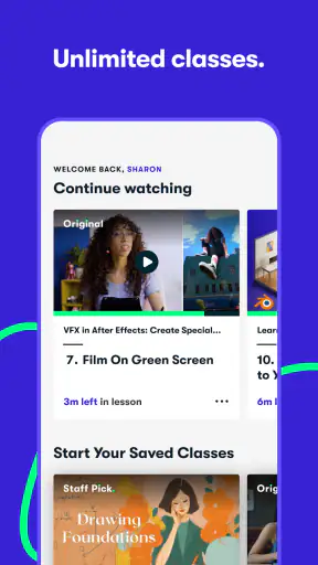 स्किलशेयर ऑनलाइन क्लासेस screenshot