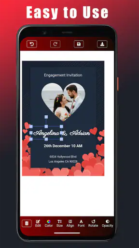 सगाई का निमंत्रण कार्ड screenshot