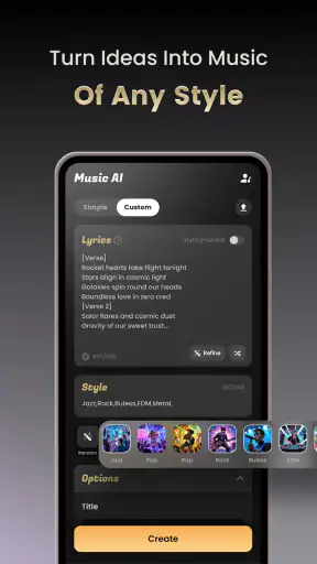 संगीत AI: कवर सॉन्ग जेनरेटर screenshot