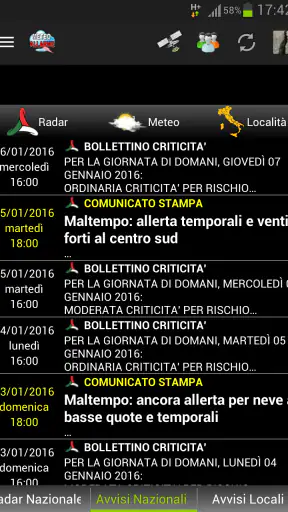 Allarme Meteo IT screenshot