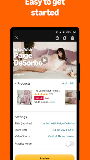 Amazon Live Creator App screenshot