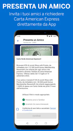 Amex Italia screenshot