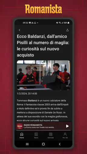 App Romanista screenshot